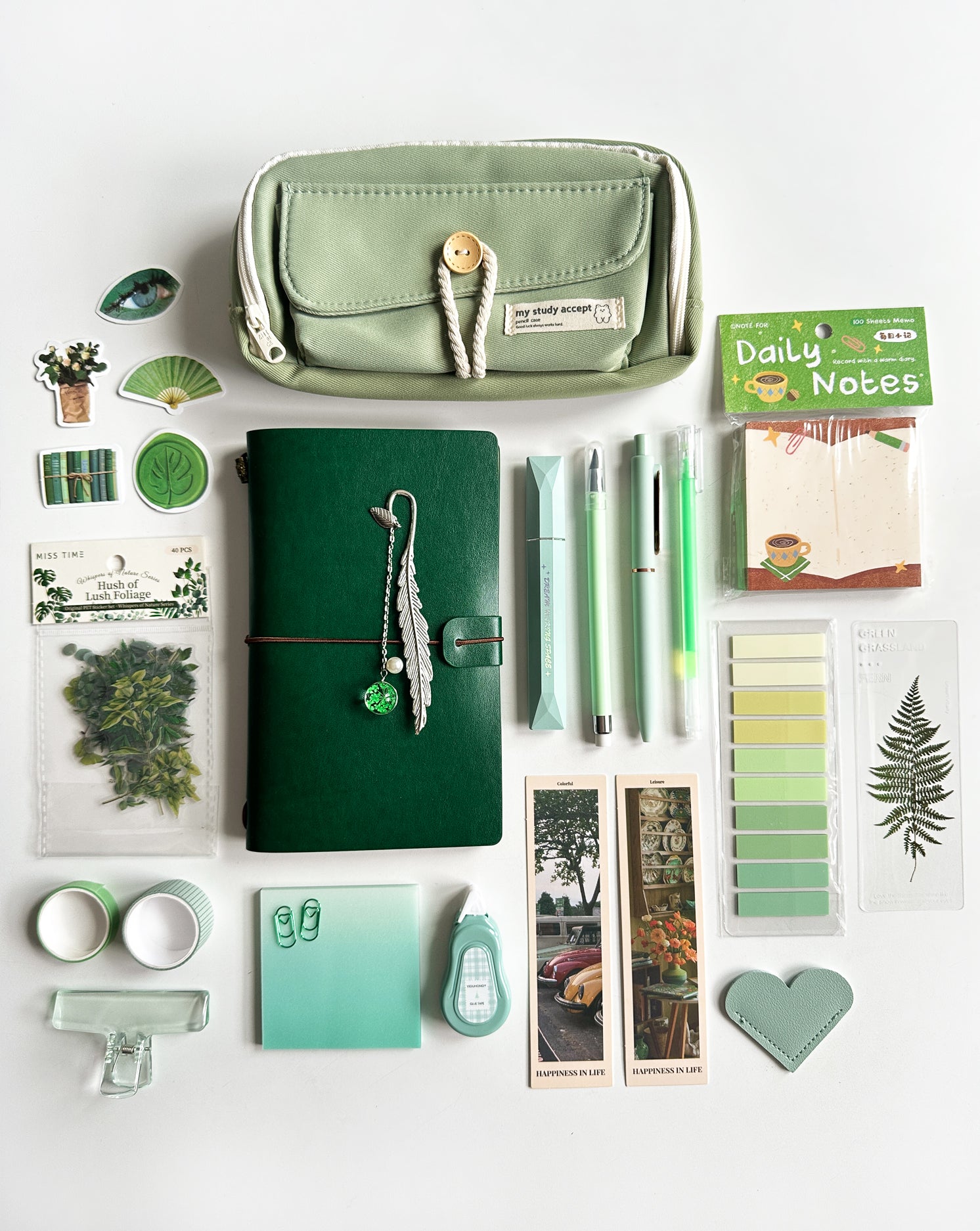 Classic Green Stationery Set 💚
