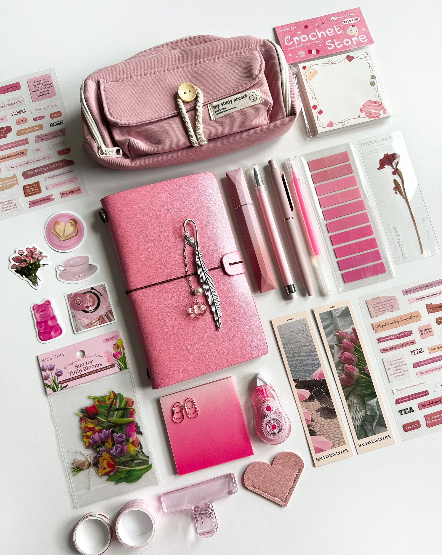 Classic Pink Stationery Set 🩷