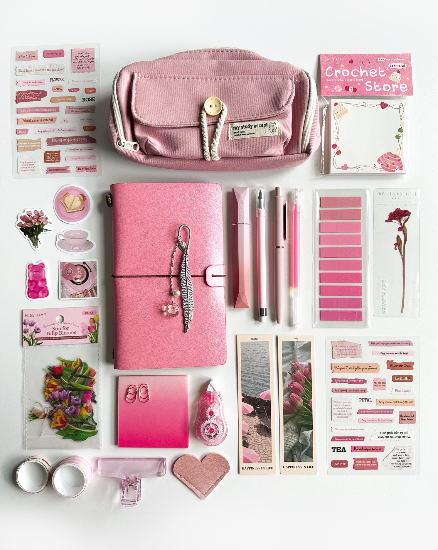 Classic Pink Stationery Set 🩷