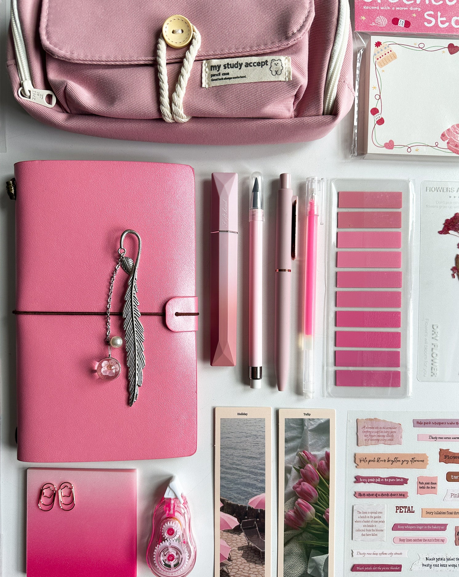Classic Pink Stationery Set 🩷