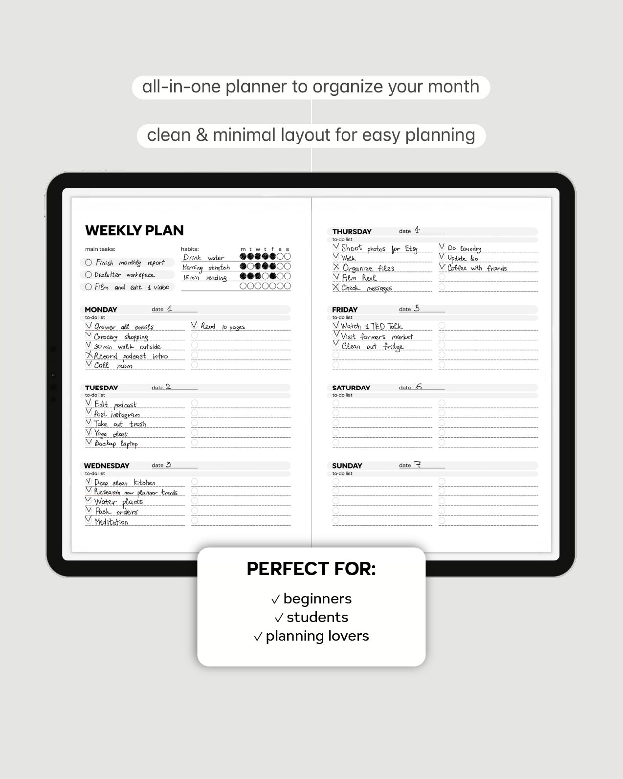 Digital Weekly Planner #1