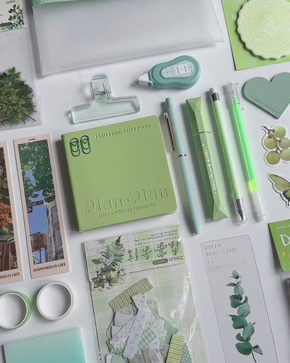 Soft Green Stationery Set
