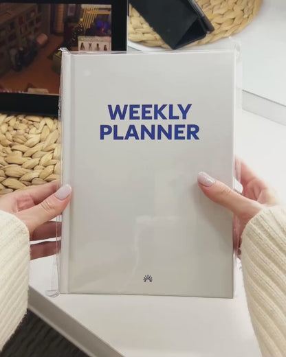 White Guided Weekly Planner Full Year 4-in-1